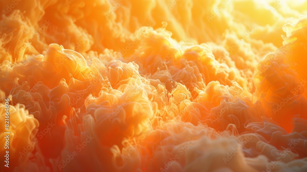 Aufkleber abstract yellow smoke or mist background floating in the air creates a beautiful pattern.