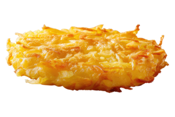 Crispy hash browns isolated on transparent background