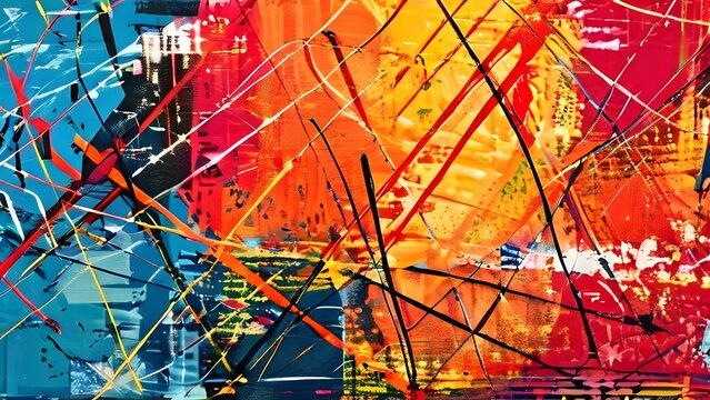 pop art styled music album illustration featuring abstract crayon patterns and erratic lines in random shapes