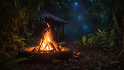 fire in the forest Generative Ai 