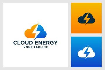 Obraz premium Cloud energy logo design vector