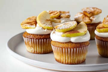 Delicious Apple Pie Cupcakes with Whipped Cream