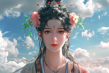 Majestic Queen: Ethereal Cloudscape Symphony