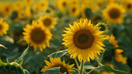 Fototapeta premium A field of sunflowers