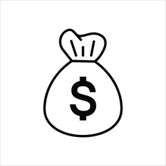 money bag icon. vector illustration
