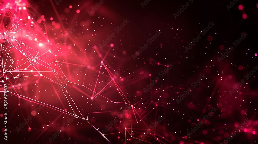 Wall mural abstract connection of dots and lines technology background effect