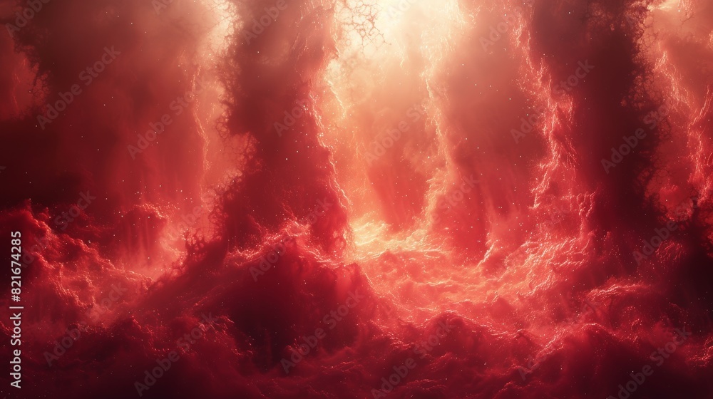 Aufkleber abstract red smoke or mist background floating in the air creates a beautiful pattern.