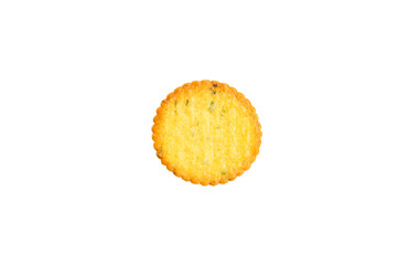 Crackers mixed seaweed isolated on white background, Seaweed flavor biscuit
