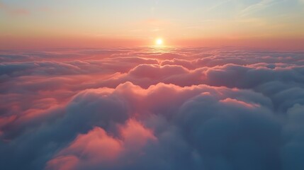 Aerial view clouds sky sunrise