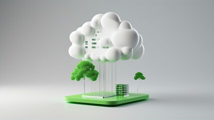 A 3D illustration of a global network concept showingcasing digital communication and technology