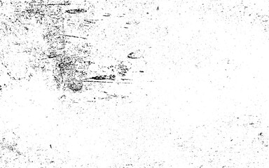 Distressed black texture. Dark grainy texture on white background. Dust overlay textured. Grain noise particles. Rusted white effect. Grunge design elements. Vector illustration,