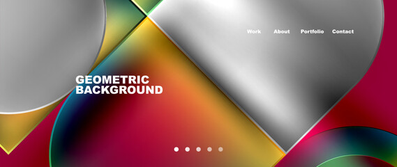 Fototapeta premium Geometric abstract glassmorphism with circles and squares. Vector Illustration For Wallpaper, Banner, Background, Card, Book Illustration, landing page