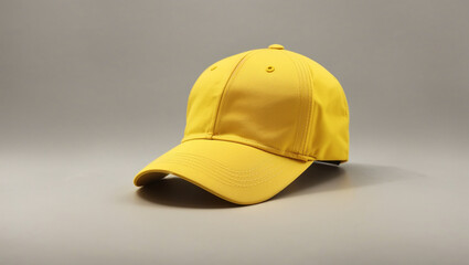 yellow cap against a pale grey background.