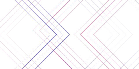 Abstract minimal geometric White and pink light design background. Thin linear square diamond shape and rectangle. futuristic architecture concept with digital geometric connection pink lines