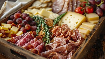 Cheese meat assortment go box food delivery
