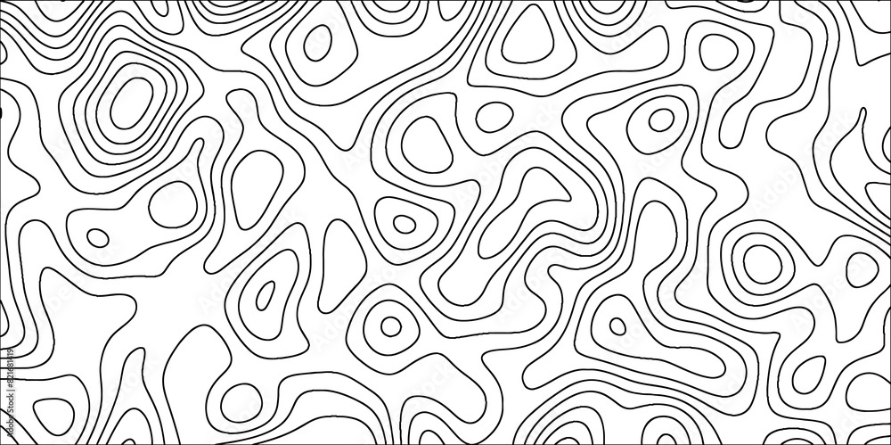 Poster Topographic map background with geographic line. Line topography map contour background, geographic grid. Paper Texture Imitation of a Geographical map shades .