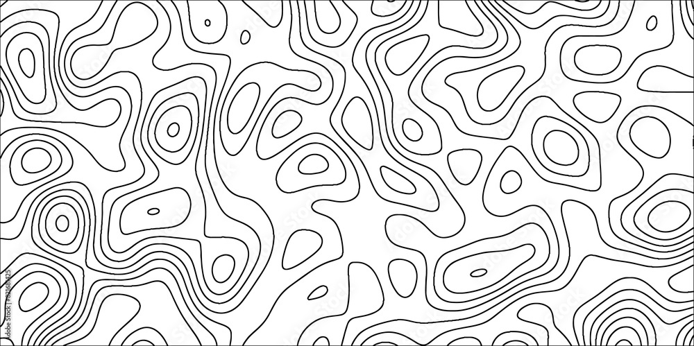 Poster Topographic map background with geographic line. Line topography map contour background, geographic grid. Paper Texture Imitation of a Geographical map shades .