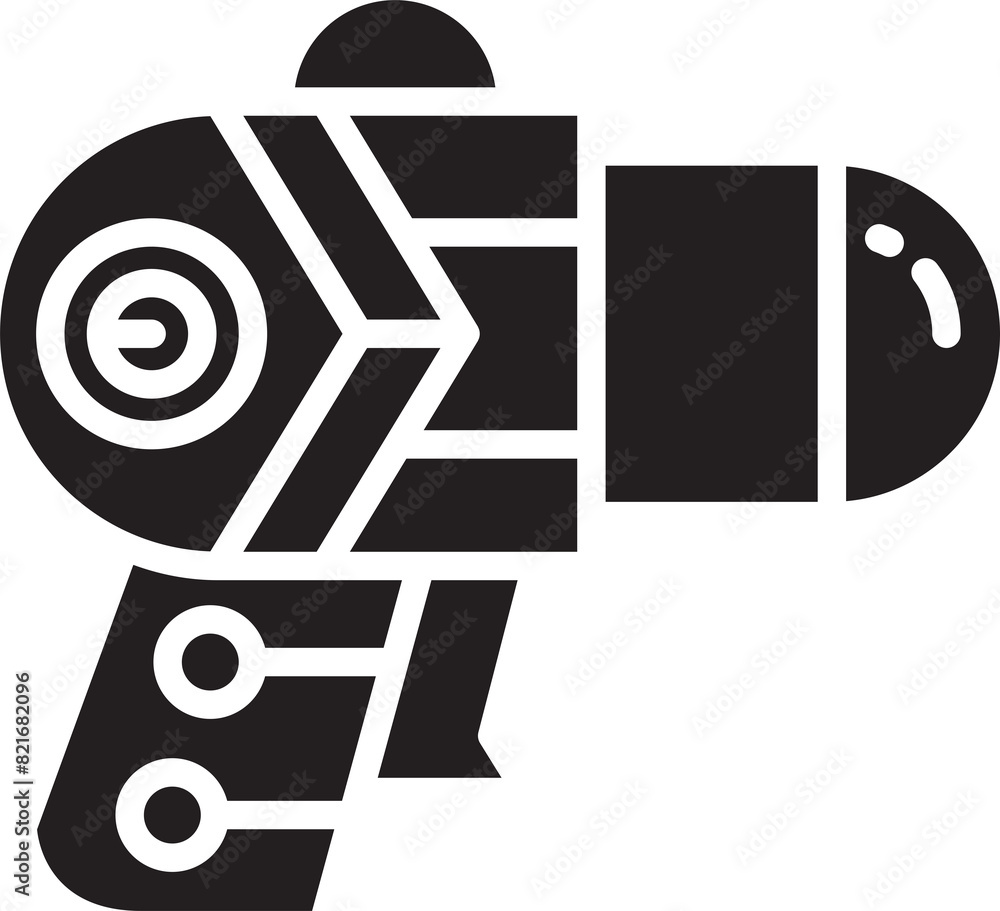 Sticker Ray Gun Icon