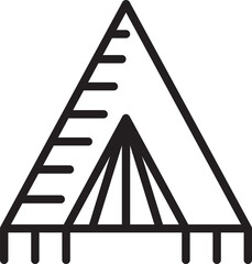 Tent Line Icon