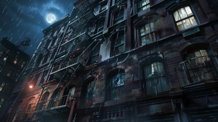 Building, night,realistic