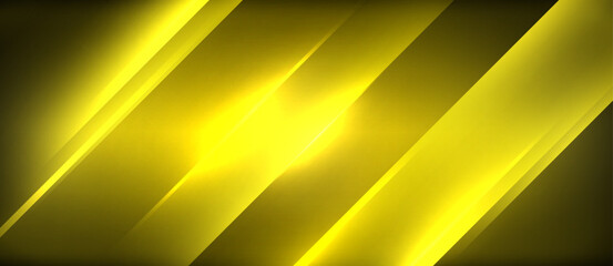 Neon dynamic diagonal light rays background. Techno digital geometric concept design for wallpaper, banner, presentation, background