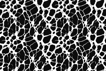 Obraz premium Black and white animal print pattern creating a seamless and bold design ideal for decoration and unique tile ornaments