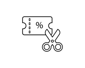 Voucher icon vector symbol design illustration