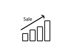 Sale up icon vector symbol design illustration.