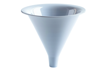Plastic funnel isolated on transparent background