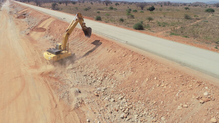 excavator on work