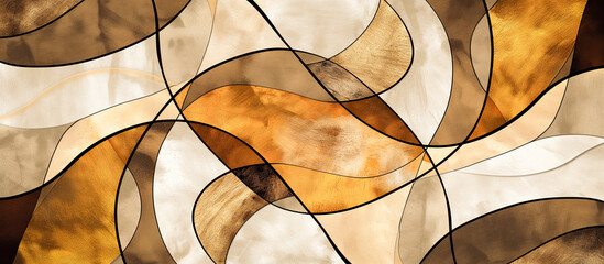 abstract geometric brown tile background