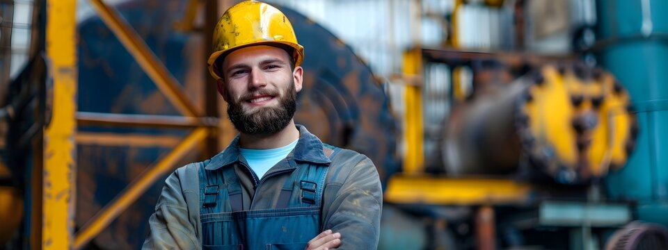 Portrait of Smiling Boilermaker Working in Industrial Setting