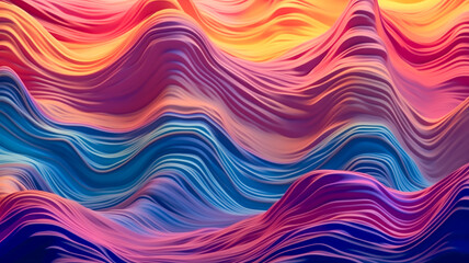 Obraz premium 波をテーマにしたアブストラクト画像