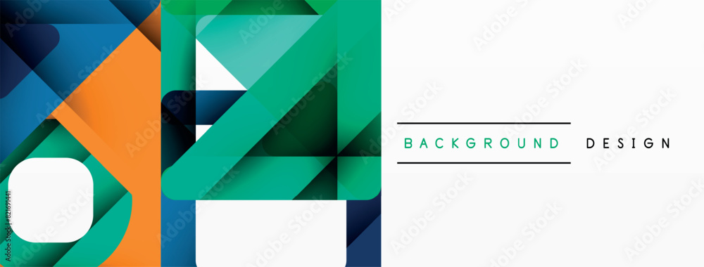 Aufkleber The colorful geometric background features a prominent white circle at its center, creating a visually striking composition