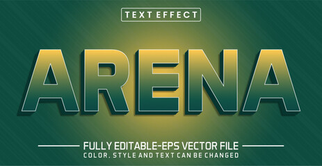 Arena font Text effect editable