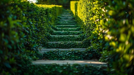 Obraz premium Path of goal success to achievement and success