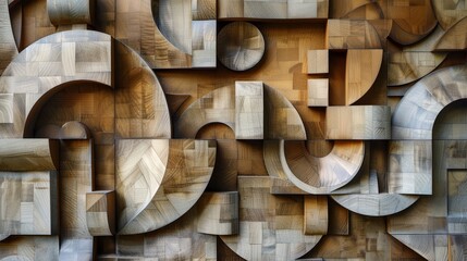 A geometric symphony of forms, with each shape contributing to a larger, orchestrated composition