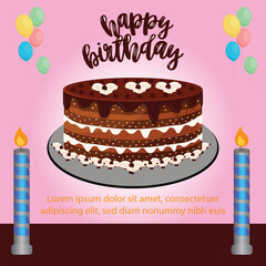 Birthday cake with Candle