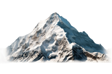 Winter Wonderland Snow Mountains Isolated on Transparent Background