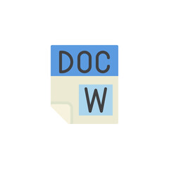 Word document file flat icon