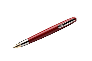 Stylish Metal Pen for Office Use Isolated on Transparent Background