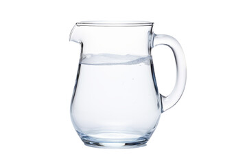 Frosted Glass Pitcher for Cold Drinks Isolated on Transparent Background