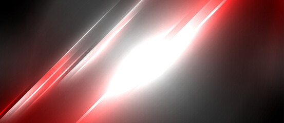 Neon dynamic diagonal light rays background. Techno digital geometric concept design for wallpaper, banner, presentation, background