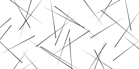 Rectangular pattern with random lines. Minimalistic chaotic background. Simple black and white vector illustration.