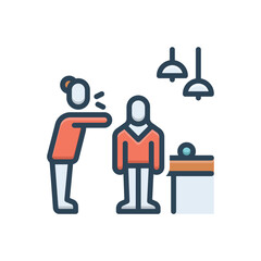 Color illustration icon for offensive