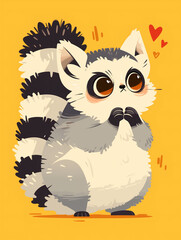 Obraz premium Lemur HD Decorative Painting, Charming Lemur Artwork, Home Decoration for Lemur Fans