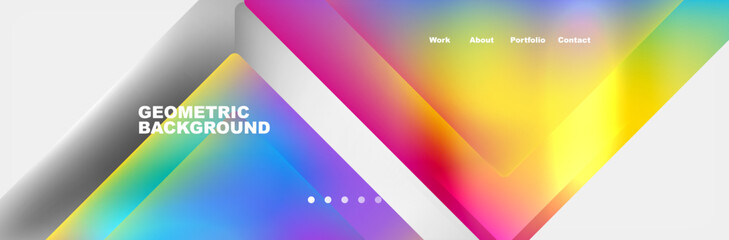 Gradient triangles composition with bright fluid colors. Vector Illustration For Wallpaper, Banner, Background, Card, Book Illustration, landing page