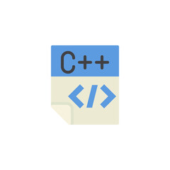 C plus file flat icon,
