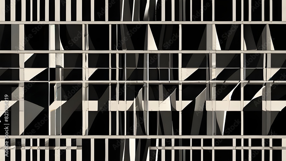 Poster vector geometric seamless pattern with diagonal lines, squares, rectangles, rhombuses, tiles, grid. 
