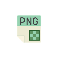 PNG file format flat icon